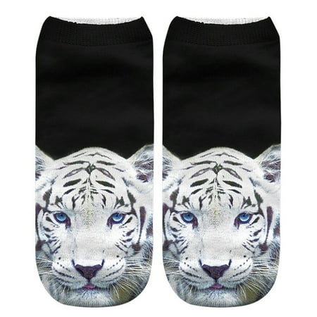 

ERTUTUYI Casual Animal Giant 3D Cute Print Medium Sports Socks Mujer Unisex D