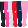 thumbnail image 6 of ToBeInstyle Girls' 6 Pack Solid Color Acrylic Footed Tights - Assorted - XL, 6 of 7