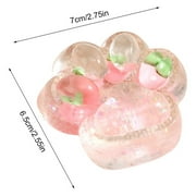 Handmade Taba Squishy Cat Paw Silicone Squeeze Toys for Stress Relief 2.7 Inch Cat Paw Squishy Fidget Toys for Anxiety&Relaxation, Party Favors(A)