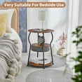 thumbnail image 5 of Round Side Table with Storage - Art Deco Design - Small Space Solution, 5 of 8