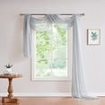 thumbnail image 3 of WARM HOME DESIGNS Set of 2 White & S Green Canopy Bed Curtains in 55 x 360 Inch Size. BE White & Silver 360, 3 of 6