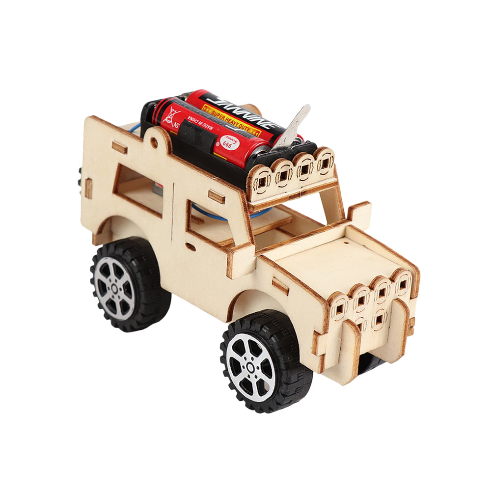 Wooden 3D Jeep Puzzle Wood Car Wooden Auto Woodcraft Construction Toy Wood H 