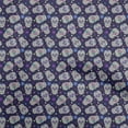 thumbnail image 1 of oneOone Cotton Poplin Navy Blue Fabric Skull Sewing Fabric By The Yard Printed Diy Clothing Sewing Supplies 56 Inch Wide, 1 of 5