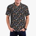 thumbnail image 2 of Balery Mushroom Printed Men’s Short Sleeve Polo Shirt, Midweight Men's Shirt,Golf Polo shirts -4X-Large, 2 of 8