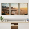 thumbnail image 2 of PixonSign Framed Canvas Print Wall Art Set Sunset Horizon Mountain Range Ocean Urban Architecture Photography Realism Scenic Landscape Decorative Colorful Multicolor for Bedroom- 16"x24"x3 Natural, 2 of 5