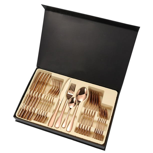 24x Juego de cubiertos Cuchillo de comedor Tenedor y Baoblaze tenedor cuchara de cena