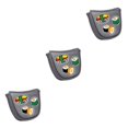 thumbnail image 4 of Transemion pour Golf Mallet Putter Head Cover pour Club de Golf Headcover Square Chic pour Femmes Hommes Gris Putter Cover 3Set, 4 of 6