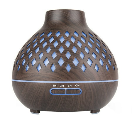 

EJWQWQE Wood Grain Essential Oil Aromatherapy Machine Household Colorful Essential Oil Humidifier Water Refill Instrument