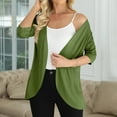 thumbnail image 2 of Akafmk Summer Plus Size Cardigans for Women,Lightweight Open-Front Cardigan,Women's Casual 3/4 Sleeve Cardigan Lightweight Soft Open Front Cardigans Loose Cover Up Jackets Tops, 2 of 5