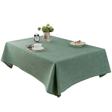 

Rectangular Tablecloth Cotton Linen Solid Color Tablecloth Washable No Fade Anti-slip Wrinkle Free Table Cover For Conference Banquet Party Picnic -P-140*160cm