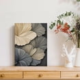 thumbnail image 3 of Abstract Floral Canvas Wall Art – Modern Neutral Flower Canvas Painting, Printed Botanical Wall Art, Minimalist Leaf Texture Artwork, 3 of 7
