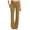 Brown, variant on LUOGENLI Female Casual Pants Women's Stretch Casual Straight Leg High Waistband Pocket Chino Pants Flared Pants Womens Casual Pants Relaxed Fit Stretch Waist Green L