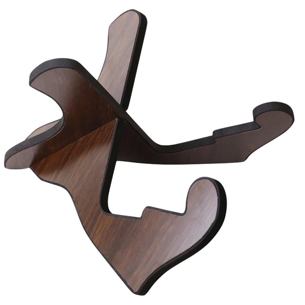 Raindrops Coffee Wood Guitar Stand Foldable and Portable Holder, Stable Storage Rack for Indoor and Outdoor Use