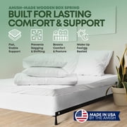 Continental Sleep, Unassembled Queen Box Spring for Queen Bed, 8-Inch Wood Box Spring Only, Noise-Free Mattress Foundation, Packed Flat, Easy Assembly, White
