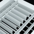 thumbnail image 3 of Fits 10x10 Duct Opening Aluminum 3-WAY Adjustable Air Supply Grille by Handua | Curved Blade Register Vent Cover for Sidewall & Ceiling | White | Outer Size: 11.75" X 11.75", 3 of 9