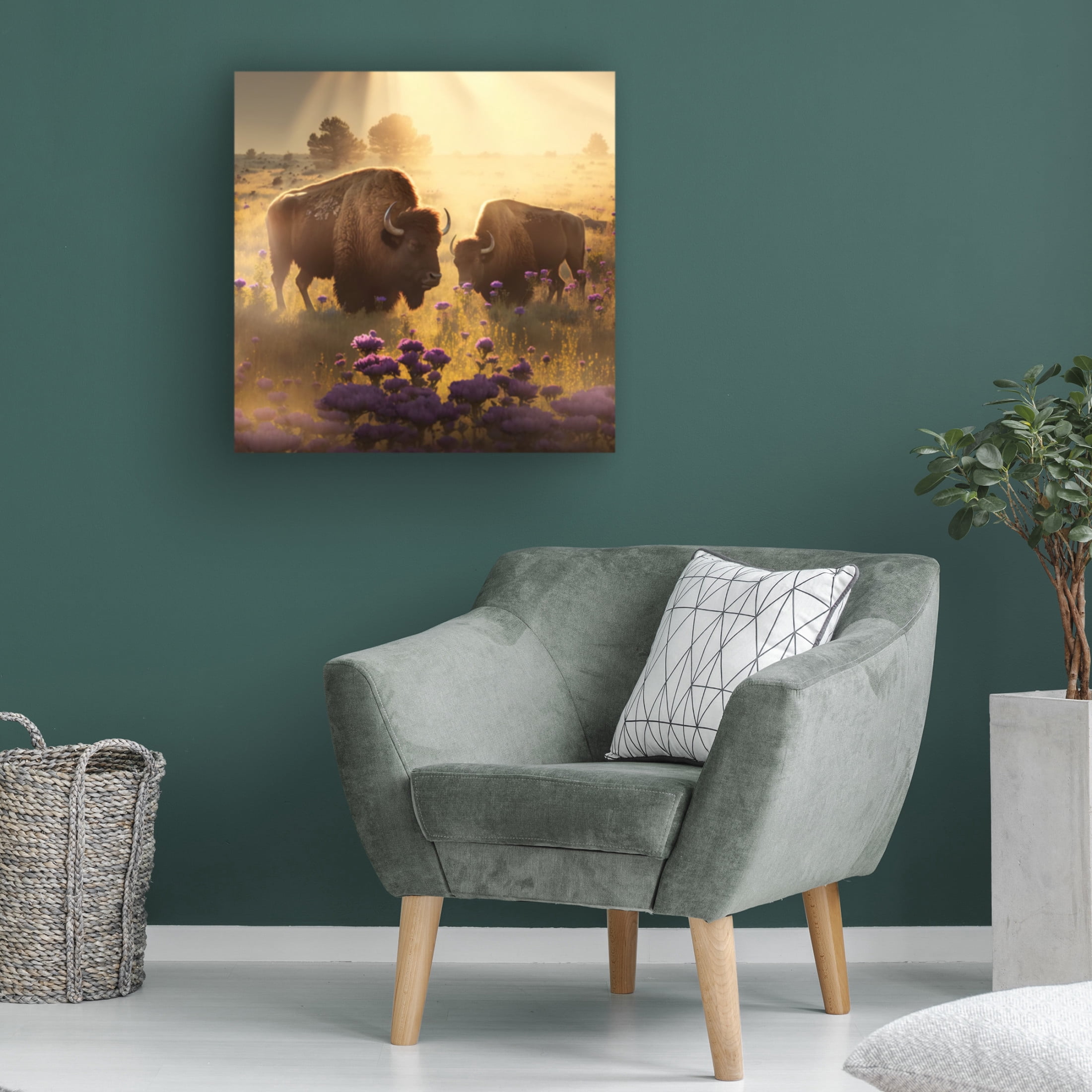 Canvas Wall Art - Ray Heere 'North American Wildlife 66' Wall Art for Living Room, Bedroom, or Office Décor by Trademark Fine Art - 24 x 24 Inches