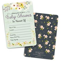 Baby Shower Invitations Floral - 30 Cards   envelopes for Baby Girl. Match Baby Shower Games, Decorations & Favors. Perfect invites for Showers, Sprinkles or Gender Reveal Party.