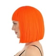 thumbnail image 3 of Bright Orange Bob Wig, 3 of 4