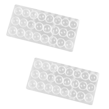 

2PCS Round Chocolate Molds Plastic Candy Molds Jelly Mold Baking Tool for Baker Housewife Kitchen