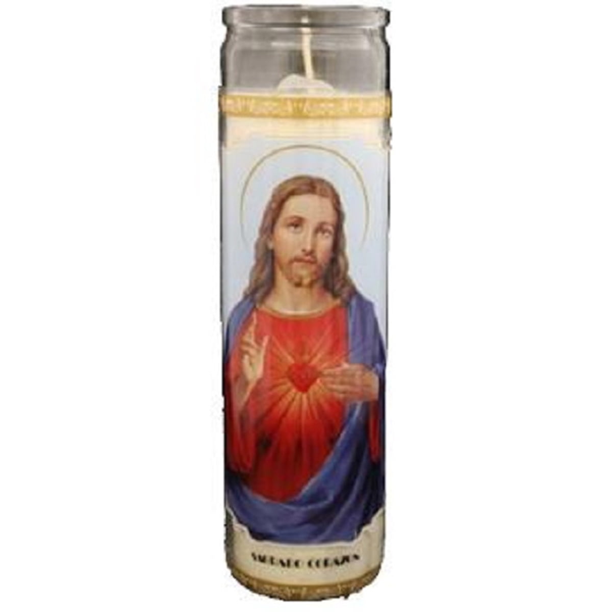 Product Of Candle, Sagrado Corazon De Jesus White, Count 1 Candle