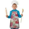thumbnail image 2 of Pioneer Flower Floral Print Pattern Kids Aprons for Girls and Boys,Adjustable Neck Strap Toddler Aprons for Kids Cooking Baking, 2 of 7
