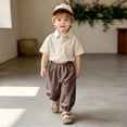 thumbnail image 4 of 3-4 Years Toddler Boys Joggers Pants Elastic Waist Sweatpants Kids Baby Soft Running Athletic Trousers Boys Baggy Sweatpants Yellow Pants, 4 of 5
