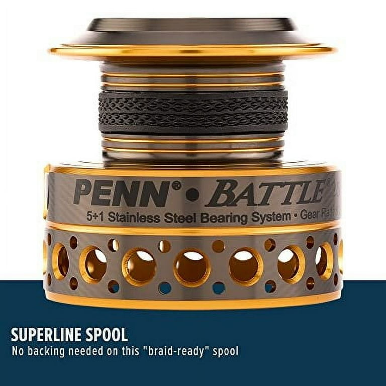 penn battle spinning reels spare spools III DX Reel The Penn Battle IV spinning reel is stronger and more durable than ever PENN Battle Spinning Reel and