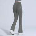 thumbnail image 5 of RYRJJ Flare Yoga Pants for Women Buttery Soft High Waist Bootcut Pants Bootleg Stretch Tummy Control Workout Leggings(Gray,XXL), 5 of 5