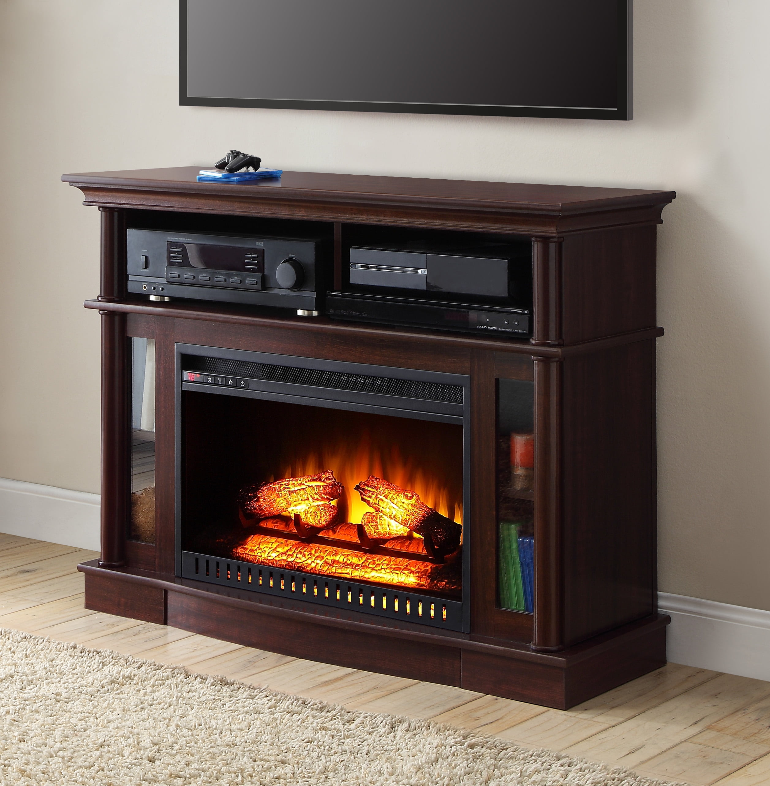 65 Inch Fireplace Tv Stand Walmart vlr.eng.br