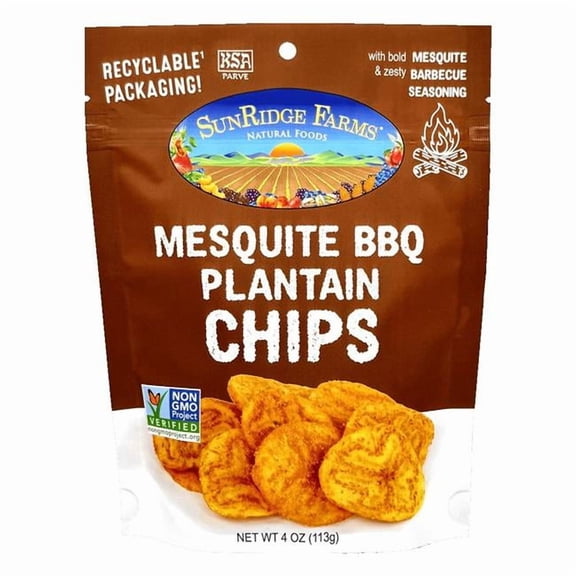 Sunridge Farms  4 oz Mesquite BBQ Plantain Chips