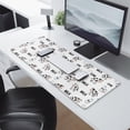 thumbnail image 2 of Long Mouse Pads for Desk,White Cow Milk Pattern Desk Mats on Top Of Desks, Desk Mouse Pad Extra Large with 3mm Non-Slip Base and Stitched Edge for Gaming,Office,Work,Home 31.5"x11.8", 2 of 6