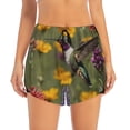 thumbnail image 2 of Gaeub Humming Bird Print Women's Athletic Shorts,High Waisted Running Shorts,Pocket Sporty Short,Gym Elastic Workout Shorts-Small, 2 of 7
