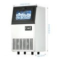 thumbnail image 3 of Commercial Ice Maker Machine,Bin Stainless Steel Automatic Operation Commercial Ice Machine for Home Bar, Include Water Filter, Scoop, Connection Hose, 3 of 7