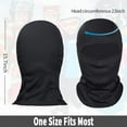thumbnail image 5 of Pasamontañas JAMW Protección UV Hombres y Mujeres Ligero Táctico Sombrero para el sol Esquí Motocicleta Carreras Montar Negro, 5 of 5