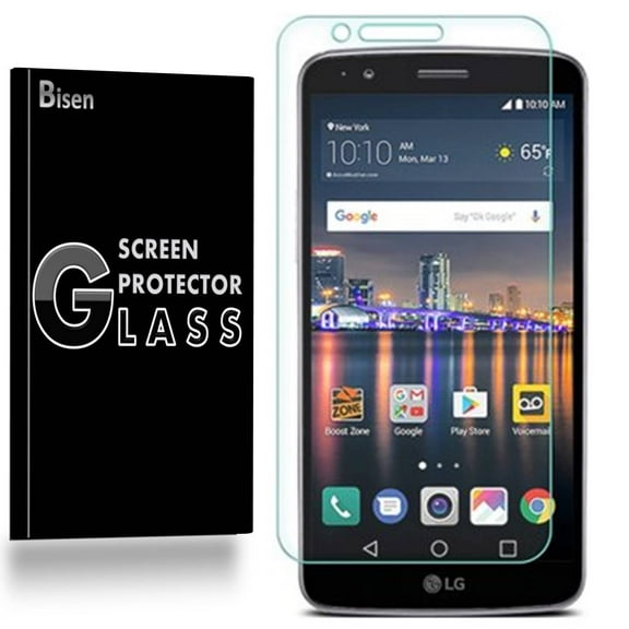 LG Stylo 3 Plus [3-Pack, BISEN] 9H Tempered Glass Screen Protector, Anti-Scratch, Anti-Shock, Shatterproof, Bubble Free