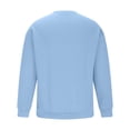thumbnail image 4 of FAIWAD Mens Long Sleeve Tops Round Neck Basic Pullover Tops Classic Solid Color Lightweight Blouse Tops, 4 of 6