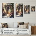 thumbnail image 4 of Designart "Village Door Filled With Flowers III" Farm Door and Windows Wall Art Living Room, 4 of 5