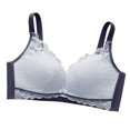 thumbnail image 2 of Nmnitkp Nursing Bras for Breastfeeding, Comfort V Neck Maternity Bra Color Party Seamless Maternity Bras for Pregnancy Gray,36/80, 2 of 5