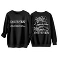 thumbnail image 3 of HNMKIU Women's Pullover Hoodie Letter Print Round Neck Top for Fall and Winter Hoodies for Women Black,M, 3 of 3