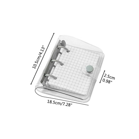 Mini Transparent 3 Ring Binder Covers With Grid Inner Page And Binder ...
