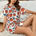 thumbnail image 6 of Bixox Women's Hand Drawn Tomatoes Printed Pajama Set 2 Piece Lounge Set Top and Shorts Soft Pajamas, Shorts with Pockets, 6 of 7