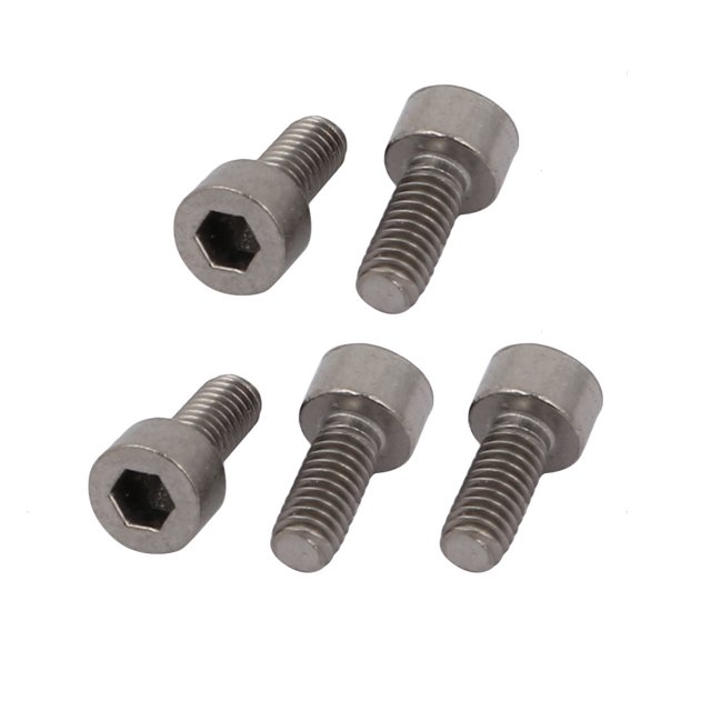Unique Bargains 5 Pcs Vis de Tête de Douille Hexagonale M2.5x6mm en Titane