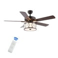 thumbnail image 2 of JONATHAN Y Circe 52" 3-Light Transitional Glam Drum Shade LED Ceiling Fan With Remote, Oil Rubbed Bronze/White, 2 of 10