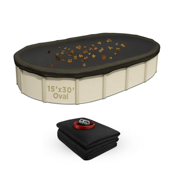 Buffalo Blizzard Oval Leaf Net Cover for Above Ground Swimming Pools, 15' x 30'