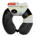 thumbnail image 2 of Cloudz Memory Foam Travel Neck Pillow with Snap & Pocket - Black, 2 of 3