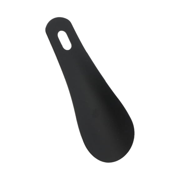 Unique Bargains 1 Pc Shoe Horn Matte Straight Shoe Spoon 3.94"x1.5" Black