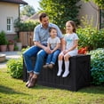 thumbnail image 5 of Devoko 122 Gallon Outdoor Patio Box Deck Plastic Resin Storage Box Backyard, Black, 5 of 7