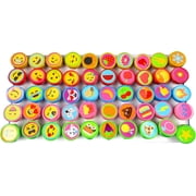 Tinymills Emoji Self Inking Stampers Party Favors for Tweens, 50 Packs