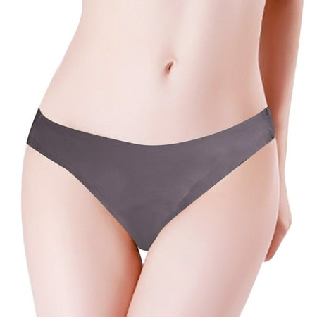 Outfmvch Thongs for Women Womens Underwear Seamless Thongs for Women Womens Underwear Cotton Bikini Lace Soft Panty Ladies Stretch Full Briefs Cotton Thongs for Women(clearance) Coffee L