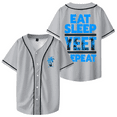 thumbnail image 6 of Jey Uso Eat Sleep Yeet  shirt short sleeve V neck Button-up Tee  unisex  Streetwear tops, 6 of 9